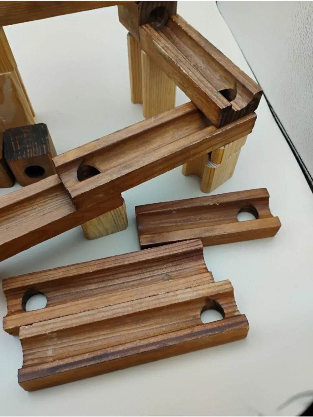 Duluth Trading Co Wooden Marble Maze Toy Set 100% Hardwood Non-Toxic Ages 5+